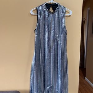 GUESS LOS ANGELES Sequin on Black Sleeveless Dress